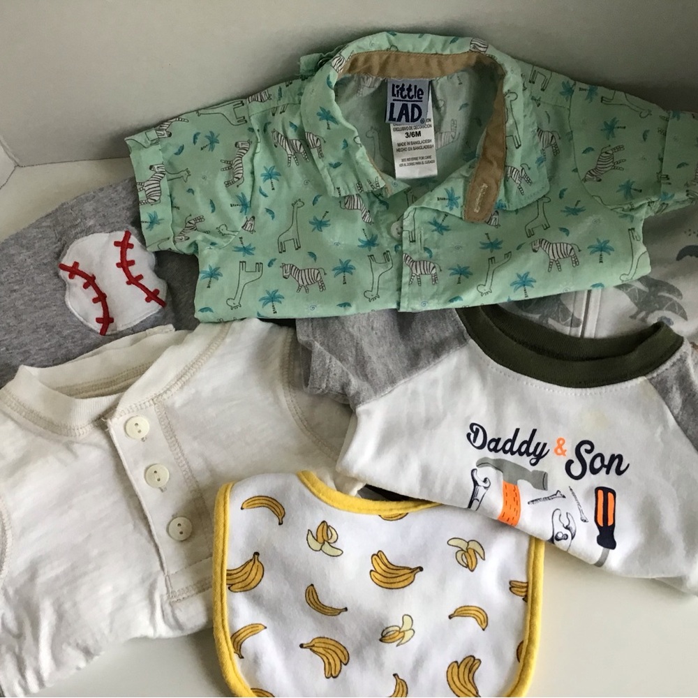 Baby Boy Bundle of Onesies/Bottom 3-6 Months OshKosh B’Gosh Carters Little Lad